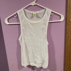 white high neck crop top